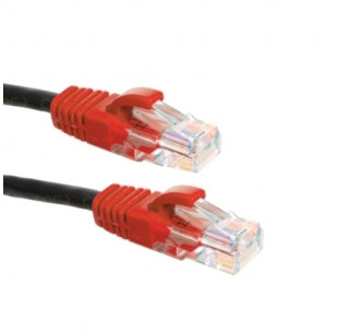 Cat5e U/UTP Cross-over kabel, AWG24, PVC, Zwart, 0.5m