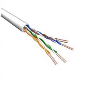 Cat5e U/UTP Kabel, Soepel, AWG24, PVC, Wit, 500m