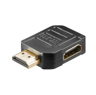 HDMI Adapter, male - female, Links, Zwart