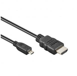 Micro HDMI 1.4 Kabel, Zwart, 1.5m