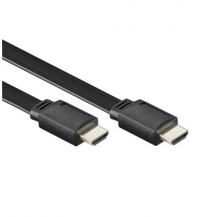HDMI 1.4 Kabel, Plat, Zwart, 2m