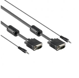 VGA Kabel met Audio, High Quality, Zwart, 7m / Laatste voorraad