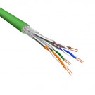 Cat.6 S/FTP Kabel, Soepel, AWG26, LSZH, Groen, 500m