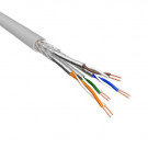Cat.6 S/FTP Kabel, Soepel, AWG26, LSZH, Licht Grijs, 500m