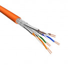 Cat.6 S/FTP Kabel, Soepel, AWG26, LSZH, Oranje, 500m