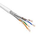 Cat.6 S/FTP Kabel, Soepel, AWG26, LSZH, Wit, 500m