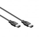 FireWire Kabel, 6-pin - 6-pin, Zwart, 2m / Laatste voorraad