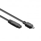 FireWire Kabel, 9-pin - 4-pin, Zwart, 2m / Laatste voorraad