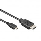 Micro HDMI 1.4 Kabel, Zwart, 2m