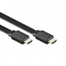 HDMI 1.4 Kabel, Plat, Zwart, 1m