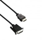 HDMI - DVI Kabel, Singlelink (18+1), Zwart, 2m