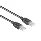 USB 2.0 Kabel, A - A, Zwart, 3m