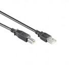 USB 2.0 Kabel, A - B, Zwart, 0.5m