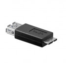 USB 3.0 Adapter, USB-A female - microB male, Zwart