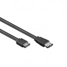 eSATA - SATA Kabel, 7-pin, Zwart, 1m / Laatste voorraad